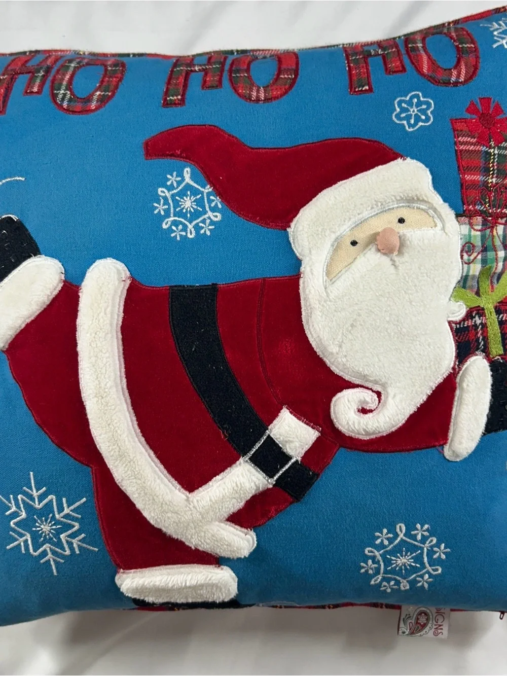 Devi Designs Santa Ho Ho Ho Christmas Throw Pillow